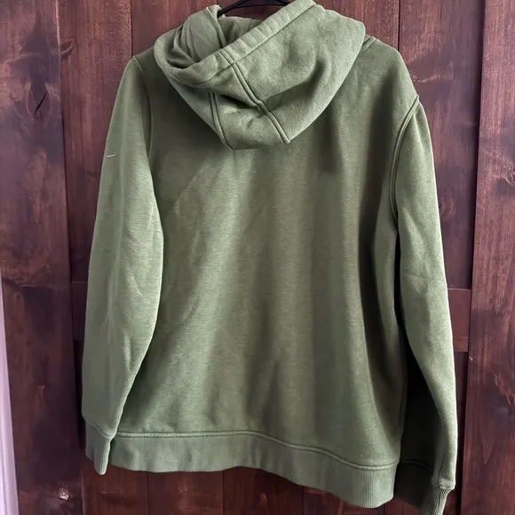 Carhartt Green Hoodie with Logo Sleeve - Picture 3 of 3